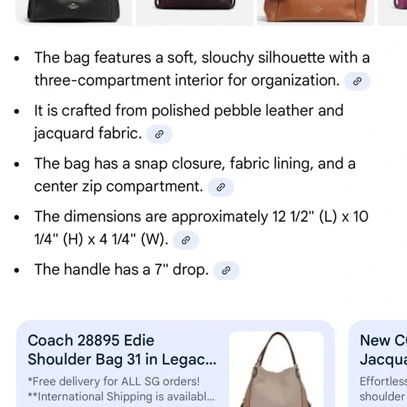 Coach Checkered Beige and Tan Shoulder Bag - Picture 16 of 16